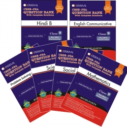 Oswaal CBSE CCE Question Banks with Solutions Hindi B, English Communicative, Mathematics, Social Science, Science, PSA (Problem Solving Assessment) For Class 9