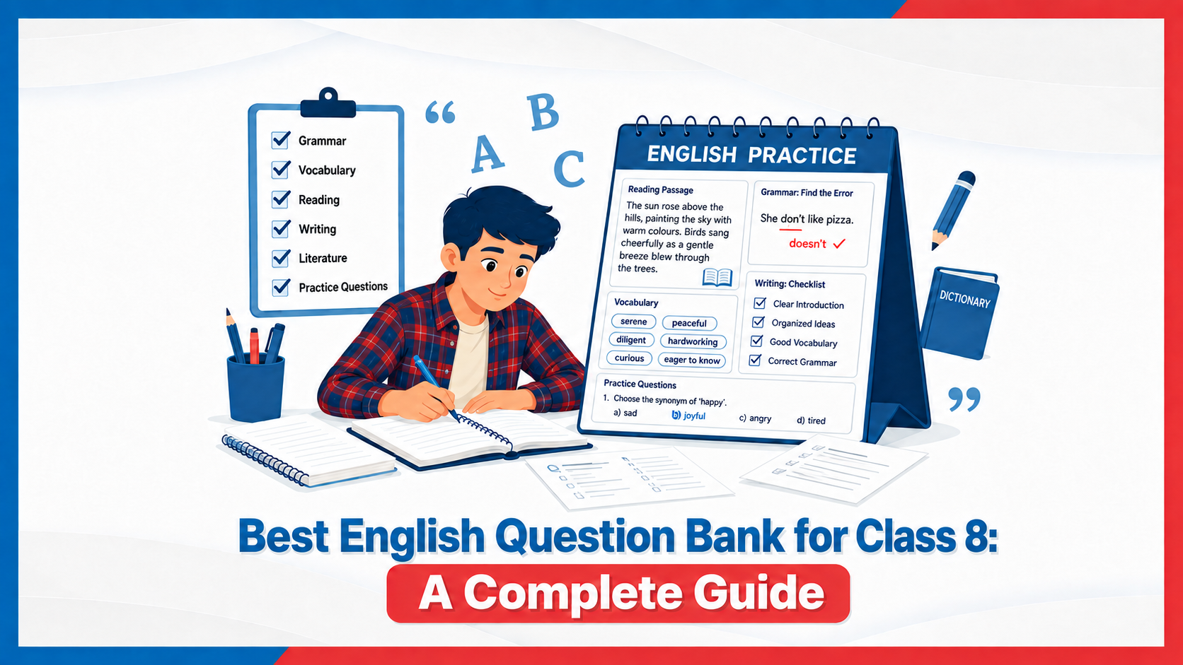 best english question bank for class 8