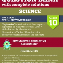 Oswaal CBSE CCE Question Bank with complete solutions For Class 10 Term I (April to September 2015) Science
