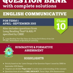 Oswaal CBSE CCE Question Bank with complete solutions For Class 10 Term I (April to September 2015) English Communicative