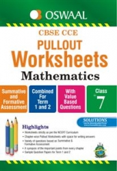 Oswaal CBSE CCE Pullout Worksheets Mathemaitcs For Class 7