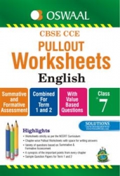 Oswaal CBSE CCE Pullout Worksheets English For Class 7