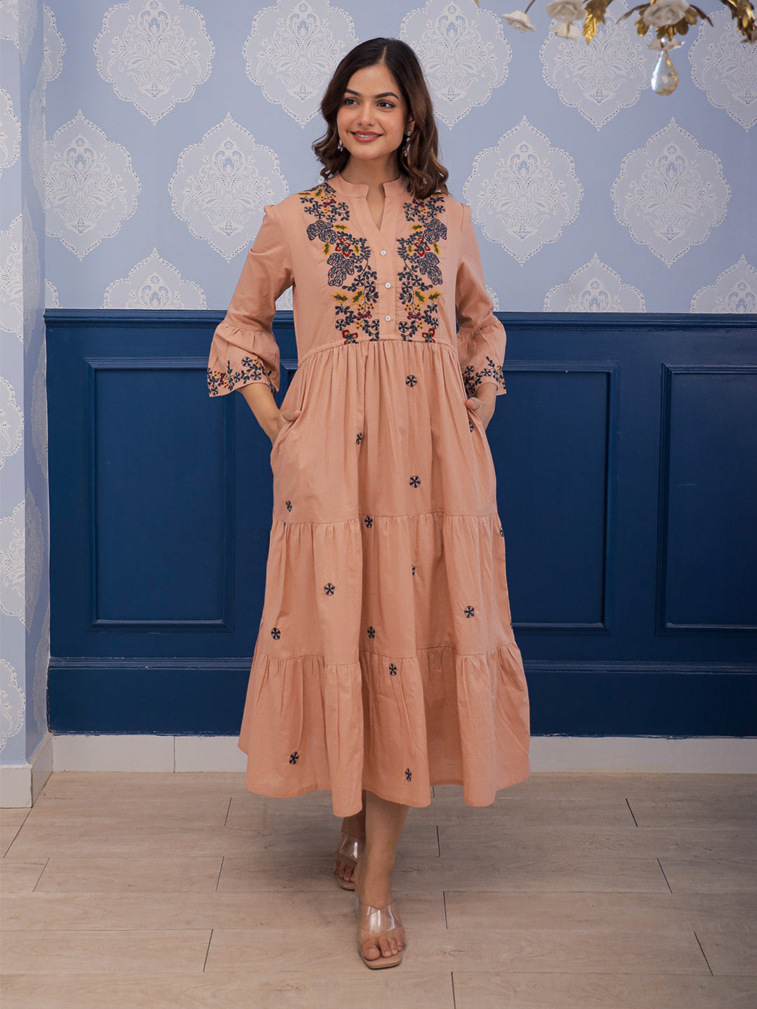 Find Apricot Embroidery Dress Online in Elegant Styles and Comfortable Fit
