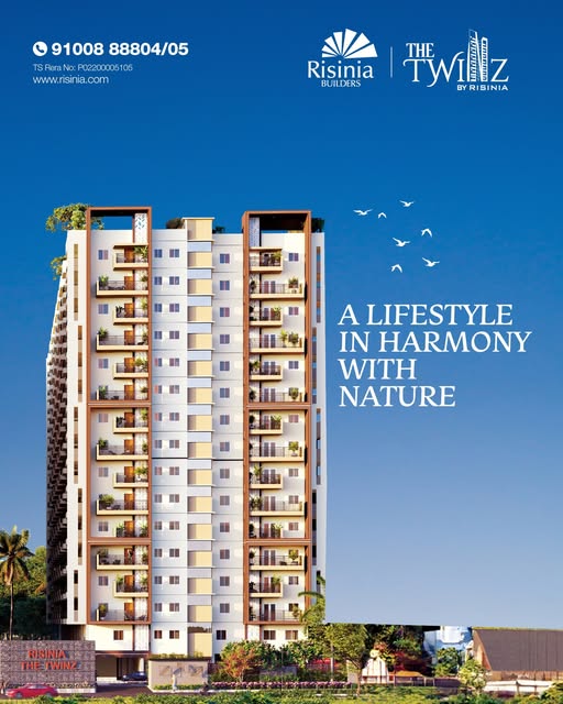 2 and 3bhk Gated Community Flats in Bachupally | The Twinz by Risinia