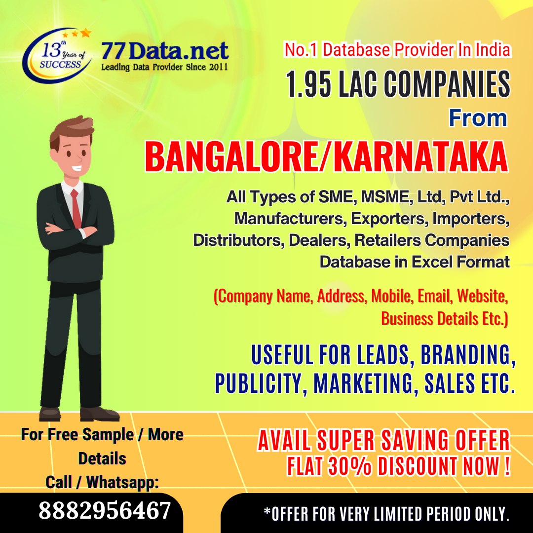 Download the List of Companies in Bangalore (Excel Format)