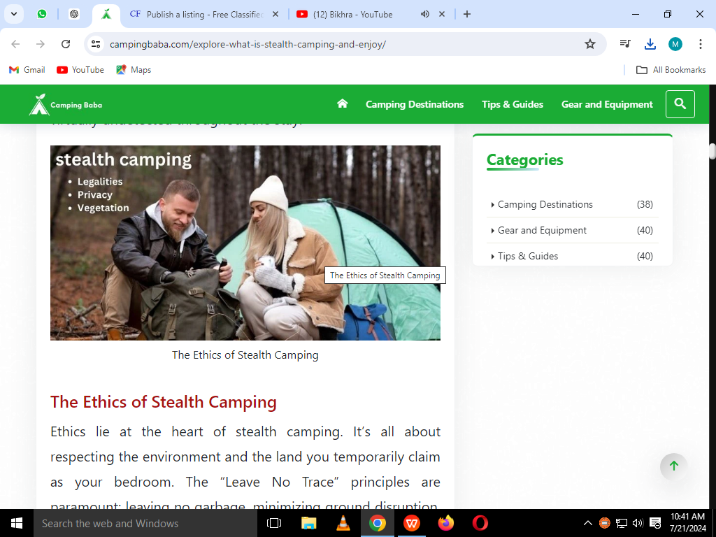 Camping Destinations