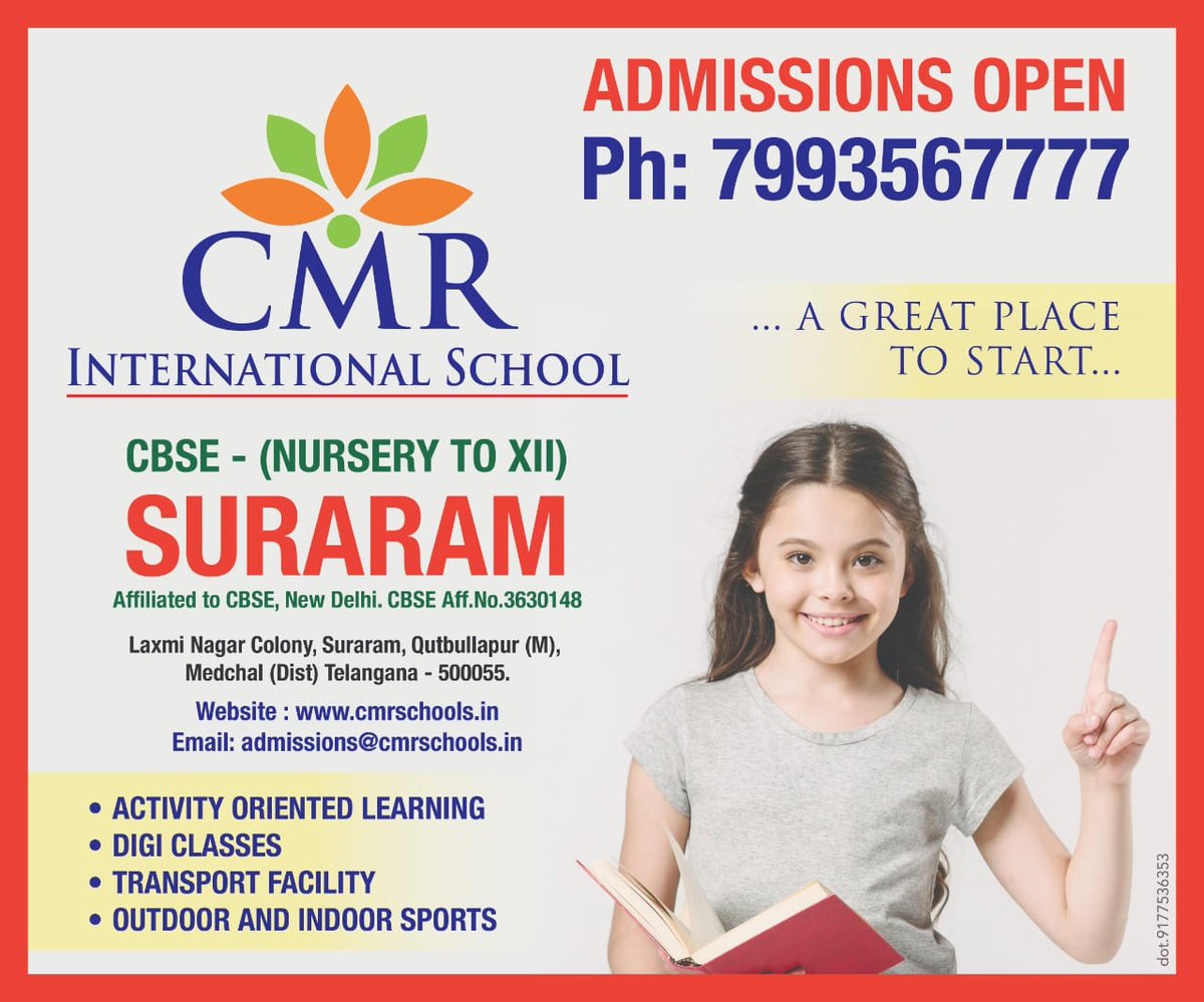 Best Primary schools in Suraram | Hyderabad - CMR Schools