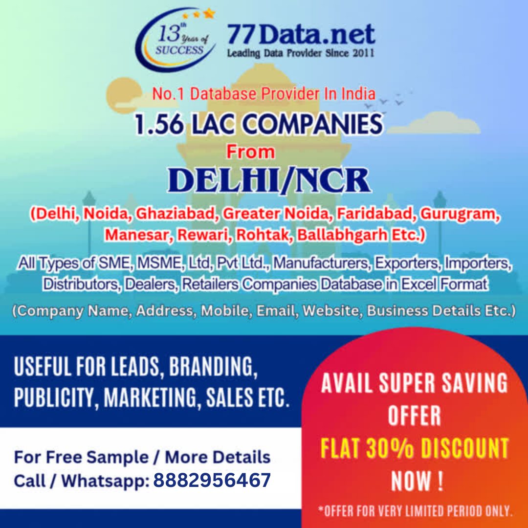 B2B Database Provider Company in Delhi, India